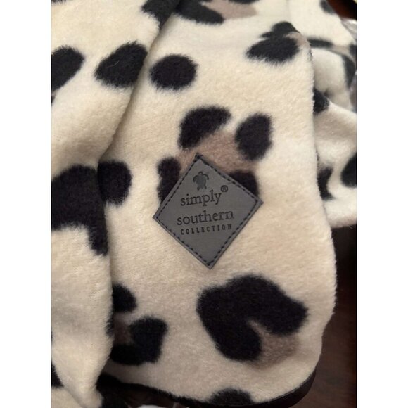 Simply Southern Womens Sleeveless Fleece Leopard Print Open Front Vest S - Picture 6 of 6